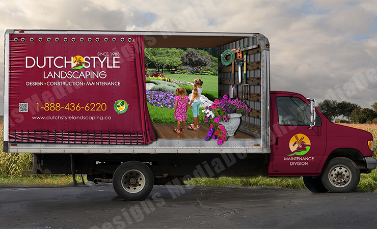 Truck Advertisement Graphic Sample